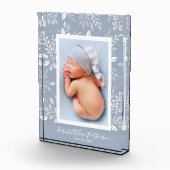 ホワイトボタニカルオンスカイブルーカスタム フォトブロック (右)