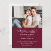 ホワイトボタニカルフォト結婚ズ セーブザデート (裏面)