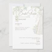 ホワイトボタニッ結婚クドレスブライダルシャワー 招待状 (正面)