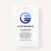 ホワイトボックス写真テンプレート医療スタッフID バッジ (裏面)