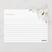 ホワイトボヘミアンフローラレシピカード ポストカード (裏面)