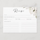 ホワイトボヘミアンフローラレシピカード ポストカード (正面)