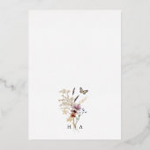 ホワイトボホアーチ結婚式招待状 箔招待状 (裏面)