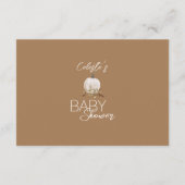 ホワイトボホカボチャ赤ちゃんシャワーベビー エンクロージャーカード (裏面)