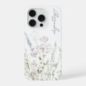 ホワイトボホスタイルの水彩野の花 iPhoneケース (裏面)