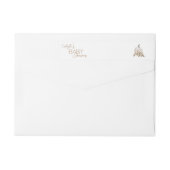 ホワイトボホパンプキンベビーシャワー差出人住所 ラップアラウンドラベル (裏面)