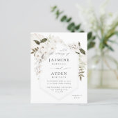 ホワイトボホフラワーの結婚式ペーパーアイテムV3 LN (スタンド正面)
