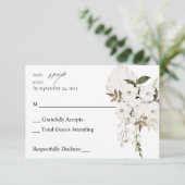 ホワイトボホフローラの食事RSVP 出欠カード (スタンド正面)