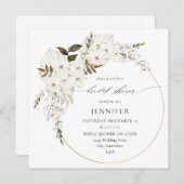 ホワイトボホフローラブライダルシャワースクエア 招待状 (正面/裏面)