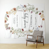 ホワイトボホフローラベビーシャワー タペストリー (インサイチュ(横))