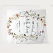 ホワイトボホフローラベビーシャワー タペストリー (正面(横))