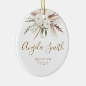 ホワイトボホフローラメイド・オブ・オーナー（花嫁付き添い人）クリスマスオーナメント セラミックオーナメント (右)