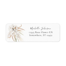 ホワイトボホフローラ差出人住所ラベル2 ラベル