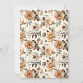 ホワイトボホフローラ馬女性のカーボーイ誕生日パーティー 招待状 (裏面)