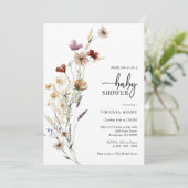 ホワイトボホベビーシャワー招待状 招待状 (スタンド正面)