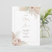 ホワイトボホボタニカル結婚ズ 招待状 (スタンド正面)