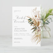 ホワイトボホモダンドライドフローラブライダルブランチ 招待状 (スタンド正面)