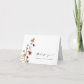 ホワイトボホーウェディングサンクスカード サンキューカード (正面)
