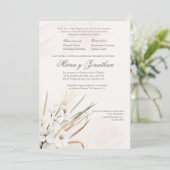 ホワイトボホーベージュスペインの結婚式招待状 招待状 (スタンド正面)