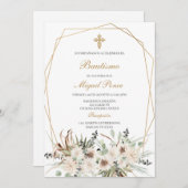 ホワイトボホールバプテスマスペインの招待状 招待状 (正面/裏面)