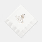 ホワイトボホ素朴カボチャ赤ちゃんシャワー 縁ありランチョンナプキン (角)