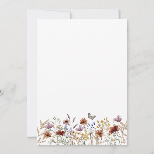 ホワイトボホ結婚式招待状 招待状 (裏面)