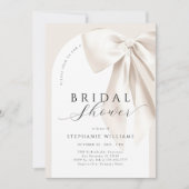 ホワイトボーエレガントアーチブライダルシャワー招待 招待状 (正面)