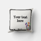 ホワイトボーカスタマイズドデコー、文字 クッション (裏面)