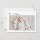 ホワイトボーダーの誕生お知らせカード 招待状 (正面)