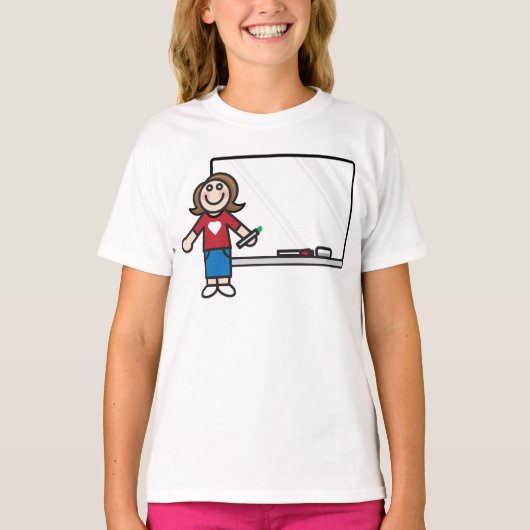 ホワイトボードの教室の先生 Tシャツ (正面)