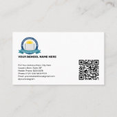 ホワイトボードスクール先生とQRコード 名刺 (裏面)