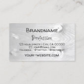 ホワイトボード素朴木の樹皮の穀物のロゴ 名刺 (裏面)