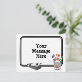 ホワイトボード葉書 ポストカード (スタンド正面)