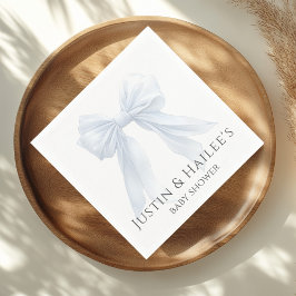 ホワイトボーパーソナライズされたガールコケット赤ちゃんシャワー スタンダードカクテルナプキン