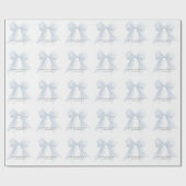 ホワイトボーパーソナライズされたガールコケット赤ちゃんシャワー ラッピングペーパー (フラット)