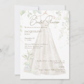 ホワイトボ結婚タニカルドレスブライダルシャワーII 招待状 (正面)