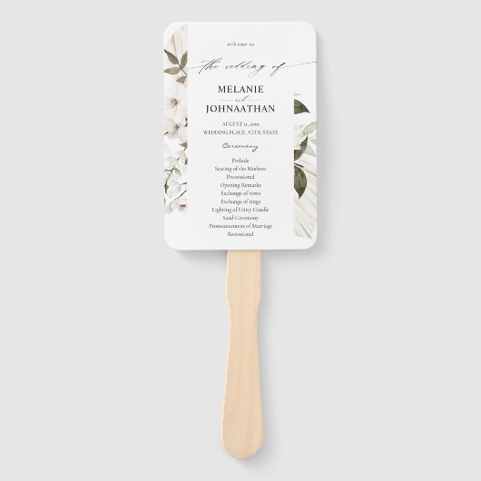 ホワイトボ結婚ホフローラ式 ハンドファン (正面)