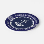 ホワイトボ航海のートいかり結婚ズ文字テンプレート ペーパープレート (アングル)