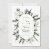 ホワイトポイエレガントンセティアボホクリスマスオープンハウス 招待状 (正面)
