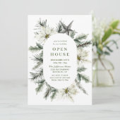 ホワイトポイエレガントンセティアボホクリスマスオープンハウス 招待状 (スタンド正面)