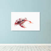 ホワイトポイズンストライプのダーツカエル2 キャンバスプリント (インサイチュ (ウッドフロア))