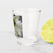 ホワイトポインセチアエレガントクリスマスホリデーフローラ ショットグラス (右)