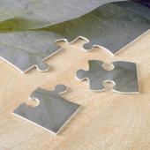 ホワイトポインセチアエレガントクリスマスホリデーフローラ ジグソーパズル (側面)