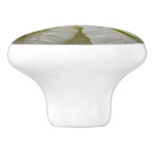 ホワイトポインセチアエレガントクリスマスホリデーフローラ セラミックノブ (側面)