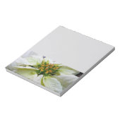 ホワイトポインセチアエレガントクリスマスホリデーフローラ ノートパッド (回転)