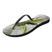 ホワイトポインセチアエレガントクリスマスホリデーフローラ ビーチサンダル (アングル)