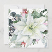 ホワイトポインセチアフェスティバルフローラクリスマスパーティー 招待状 (裏面)