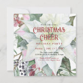 ホワイトポインセチアフェスティバルフローラクリスマスパーティー 招待状 (正面)