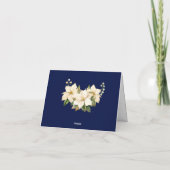 ホワイトポインセチア ブルー折り シーズンカード (裏面)