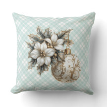 ホワイトポインセチア&金ゴールドオーナメント